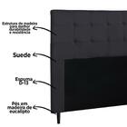 Cabeceira Para Cama Box Queen 1,60cm Suede Cinza