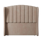 Cabeceira Para Cama Box Queen 160 Cm Angel Veludo Bege I02 -