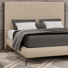 Cabeceira Para Cama Box Queen 178cm Almeria Bouclé Suave Bege