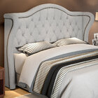 Cabeceira Para Cama Box Queen 180cm Dorian Linho Cinza - Sall