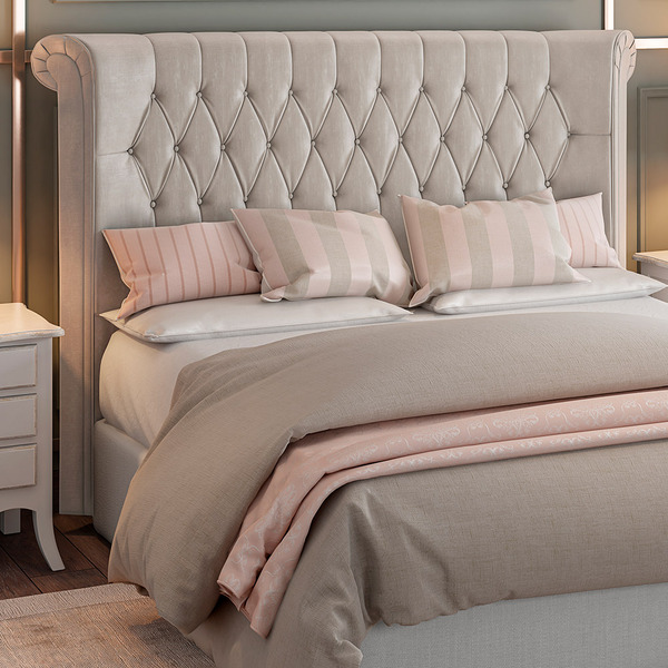 Cabeceira Para Cama Box Queen 202cm Sophy Courino Off White -