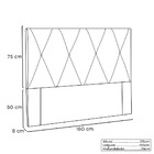Cabeceira Para Cama Box Queen Aquilla 160cm Veludo - Ssx Mult