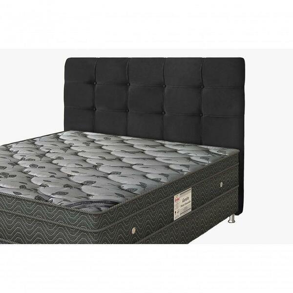 Cabeceira Para Cama Box Queen Clean 1600mm Suede Negro