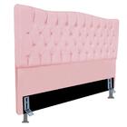 Cabeceira Para Cama Box Quenn 1,60 Cm Capitone Rosa Claro