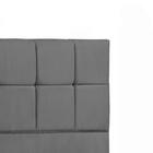 Cabeceira Para Cama Box Roma Solteiro 0,90cm Suede Cinza - Fd