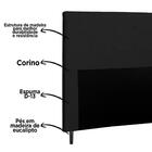 Cabeceira Para Cama Box Solteiro 0,90cm Laminado Preto