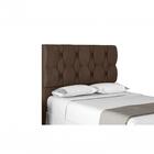 Cabeceira Para Cama Box Solteiro 0,90cm Veludo Marrom