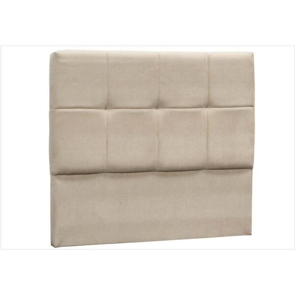 Cabeceira Para Cama Box Solteiro 90 Cm Vênus Suede Bege