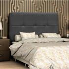 Cabeceira Para Cama Box Solteiro 90 Cm Vênus Suede Cinza