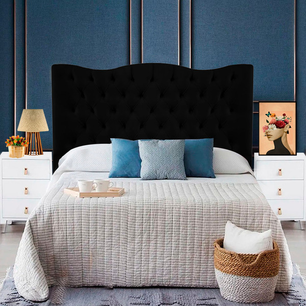 Cabeceira Para Cama Box Solteiro Estofada Capitone 90 Cm Duna