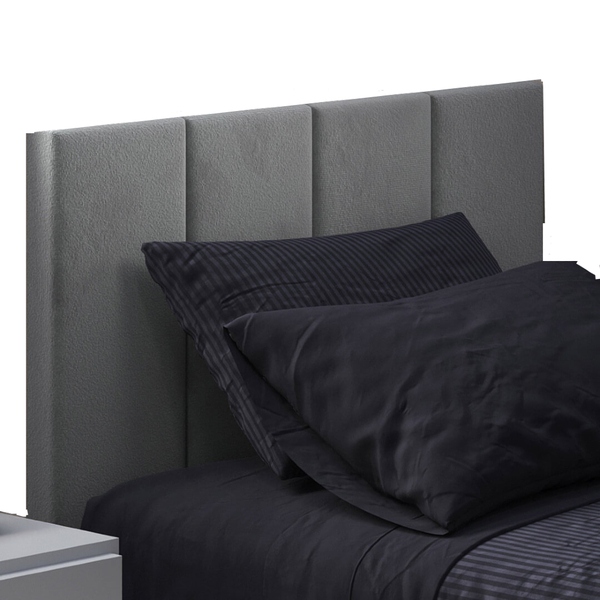 Cabeceira Para Cama Box Solteiro Estofada Suede Cinza Yasmin