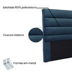 Cabeceira Para Cama Box Solteiro La Italiana 90cm Veludo - Ss