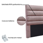 Cabeceira Para Cama Box Solteiro La Italiana 90cm Veludo - Ss