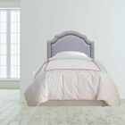 Cabeceira Para Cama Box Solteiro Provençal Com Tachas Cinza