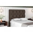 Cabeceira Para Cama Box Spezia Solteiro 0,90cm Linho Marrom