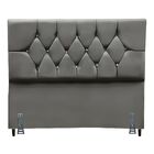 Cabeceira Para Cama Casal 140 Cm Analu Com Frame Suede Cinza