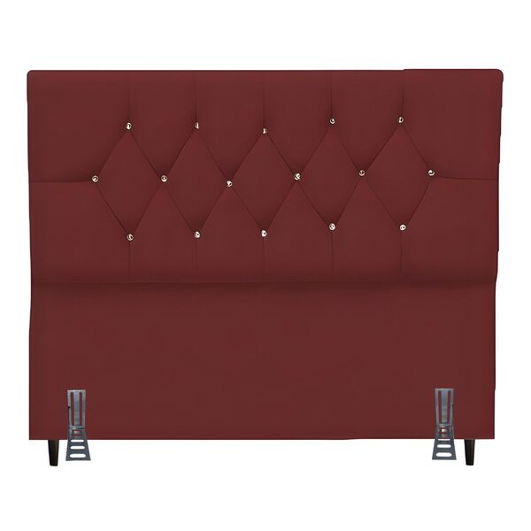Cabeceira Para Cama Casal 140 Cm Brenda  Com Frame Suede Bordo