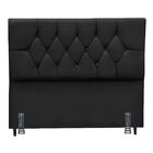 Cabeceira Para Cama Casal 140 Cm Brenda  Com Frame Suede Preto