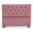 Cabeceira Para Cama Casal 140 Cm Dante Com Frame Suede Rose