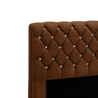 Cabeceira Para Cama Casal 140 Cm Fernanda Veludo Terracota