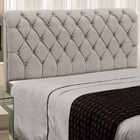 Cabeceira Para Cama Casal 140cm Fernanda Veludo Marfim