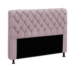 Cabeceira Para Cama Casal 140cm Fernanda Veludo Rosê