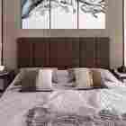 Cabeceira Para Cama Casal Bia1,40 Estofada Suede Marrom - Red