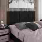 Cabeceira Para Cama Casal Bia1,40 Estofada Suede Preto - Rede