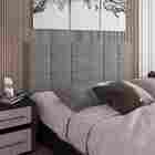 Cabeceira Para Cama Casal Bia1,60 Estofada Suede Cinza - Rede