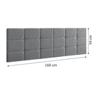 Cabeceira Para Cama Casal Bia1,60 Estofada Suede Cinza - Rede