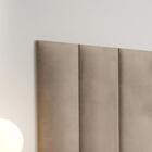 Cabeceira Para Cama Casal Luana 1,40 Estofada Suede - Bege -