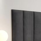 Cabeceira Para Cama Casal Luana 1,40 Estofada Suede - Cinza -