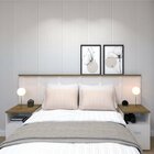 Cabeceira Para Cama Casal Mista Branco/carvalho Mel