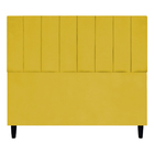 Cabeceira Para Cama De Casal 140 Cm Elen Suede Amarelo