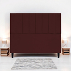 Cabeceira Para Cama De Casal 140 Cm Elen Suede Bordô