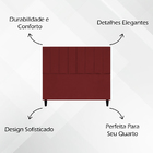Cabeceira Para Cama De Casal 140 Cm Elen Suede Marrom