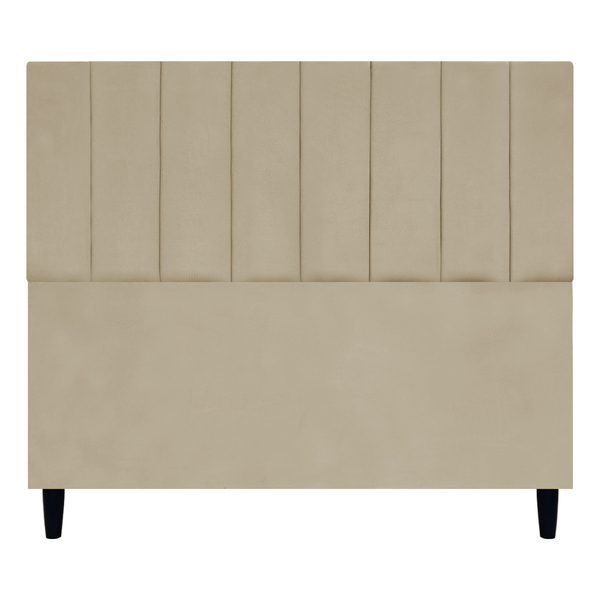 Cabeceira Para Cama De Casal 140 Cm Elen Suede Nude
