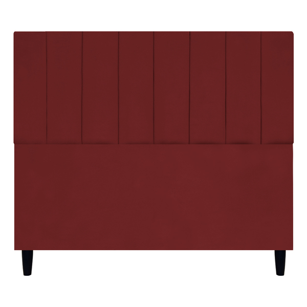 Cabeceira Para Cama De Casal 140 Cm Elen Suede Vermelho