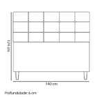 Cabeceira Para Cama De Casal 140 Cm Ivy Suede Marrom