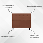 Cabeceira Para Cama De Casal 140 Cm Ivy Suede Terracota