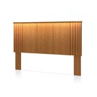 Cabeceira Para Cama De Casal Com Led Duo Freijó