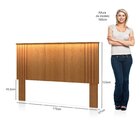 Cabeceira Para Cama De Casal Com Led Duo Freijó