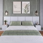 Cabeceira Para Cama De Casal Com Mesas De Cabeceira Zurique B