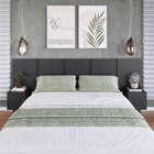 Cabeceira Para Cama De Casal Com Mesas De Cabeceira Zurique G