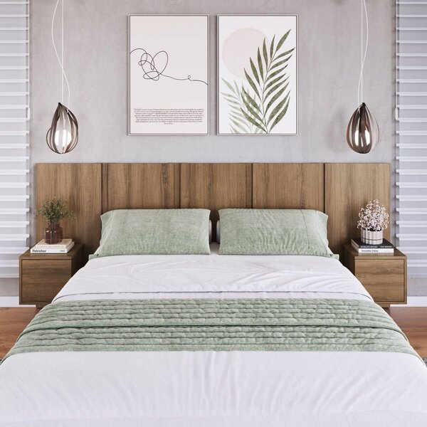 Cabeceira Para Cama De Casal Com Mesas De Cabeceira Zurique M