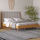 Cabeceira Para Cama De Casal Estofada 165cm Freijó Amadeirado