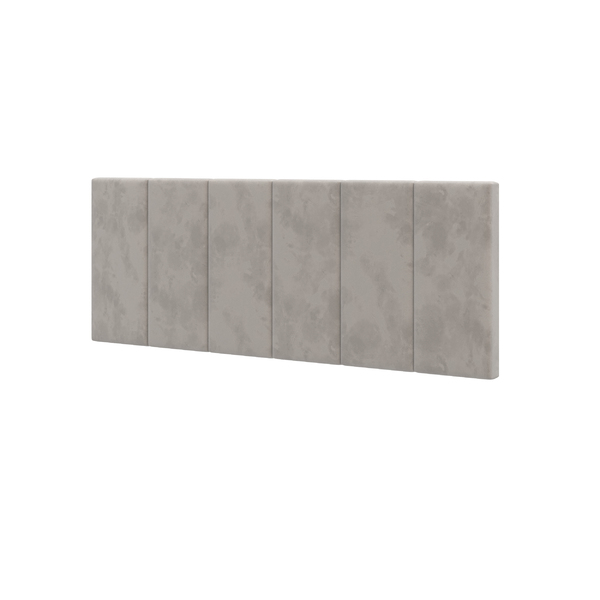 Cabeceira Para Cama De Casal Laura 1,40 Almofadada Sued Bege