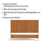 Cabeceira Para Cama De Casal Ripado Detroit  Off White/nature