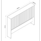 Cabeceira Para Cama De Casal Ripado Detroit  Off White/nature
