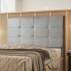 Cabeceira Para Cama De Solteiro 0,90 Cm Safira Cinza